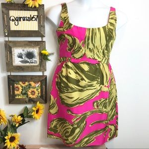 Milly Floral Abstract Sleeveless Silk Dress 8